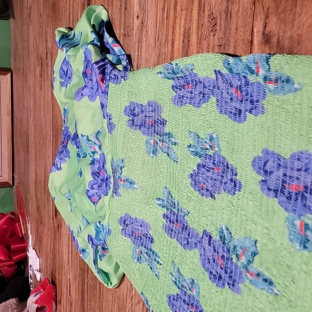 Free People Cassie mini dress Green 💚 Apple Combo